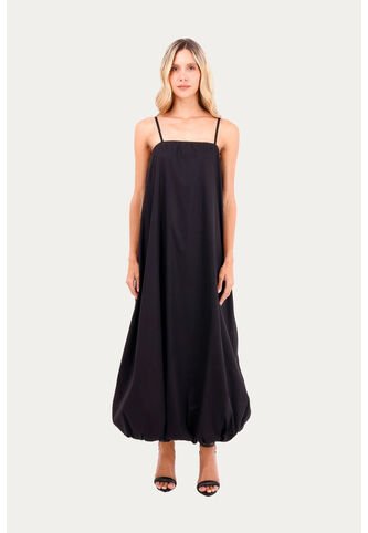 Vestido Largo Amalfi Negro Mercedes Campuzano Mercedes Campuzano