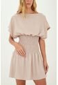 Vestido Corto Phoebe Beige Mercedes Campuzano de Mercedes Campuzano
