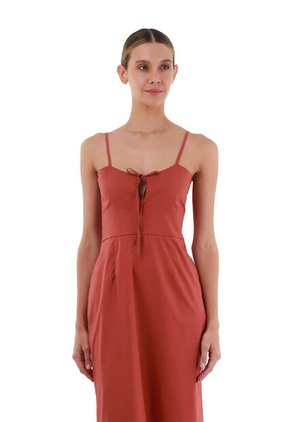 Vestido Largo Pauline Toupe Mercedes Campuzano