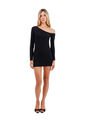 Vestido Corto Celeste Negro Mercedes Campuzano de Mercedes Campuzano