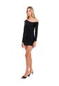 Vestido Corto Celeste Negro Mercedes Campuzano de Mercedes Campuzano