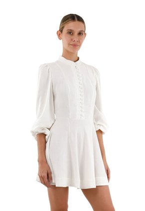 Vestido Corto Juliette Marfil Mercedes Campuzano