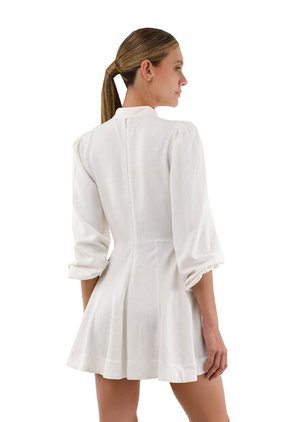Vestido Corto Juliette Marfil Mercedes Campuzano
