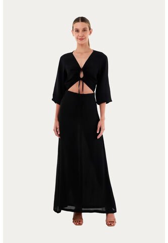 Vestido Largo Danna Negro Mercedes Campuzano Mercedes Campuzano