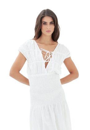 Vestido Largo Carlota Marfil Mercedes Campuzano