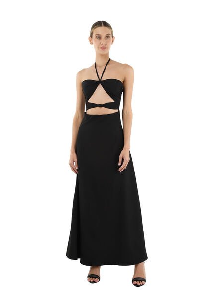 Vestido Largo Delphine Negro Mercedes Campuzano