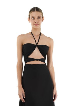 Vestido Largo Delphine Negro Mercedes Campuzano