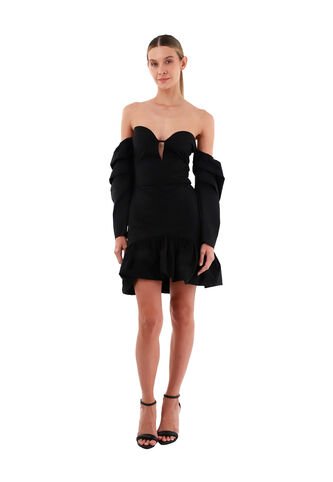 Vestido Corto Coco Negro Mercedes Campuzano Mercedes Campuzano