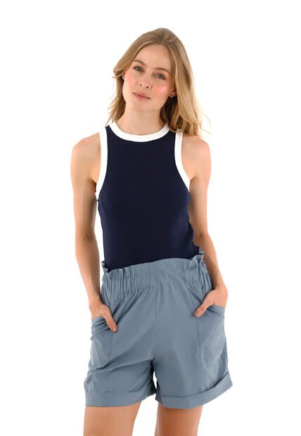 Top Saia Azul Mercedes Campuzano