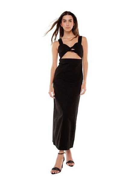 Vestido Largo Jalina Negro Mercedes Campuzano