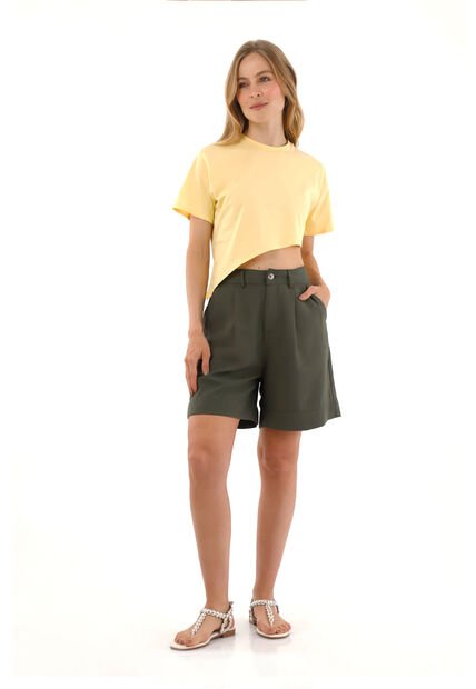 Bermuda Kuyu Verde Oscuro Mercedes Campuzano