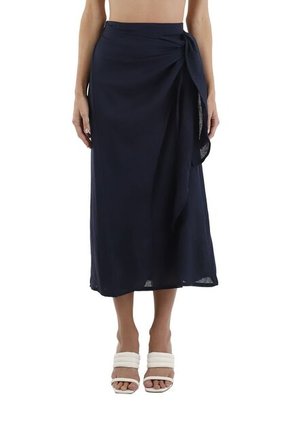 Falda Larga Giselle Azul Oscuro Mercedes Campuzano