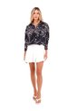 Camisa Boyfriend Haven Palmeras Negro Mercedes Campuzano de Mercedes Campuzano