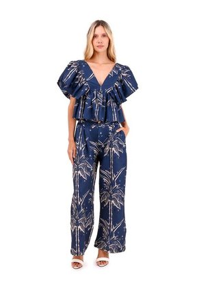 Top Brisa Palmeras Azul Mercedes Campuzano