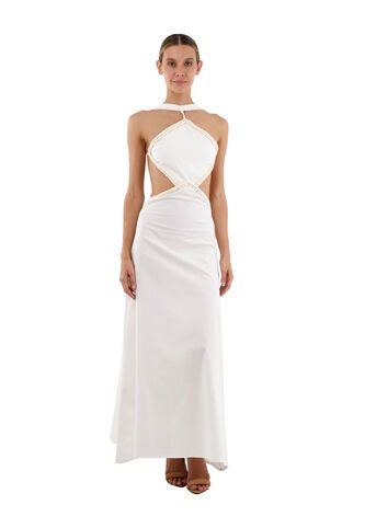 Vestido Largo Lorde Marfil Mercedes Campuzano Mercedes Campuzano