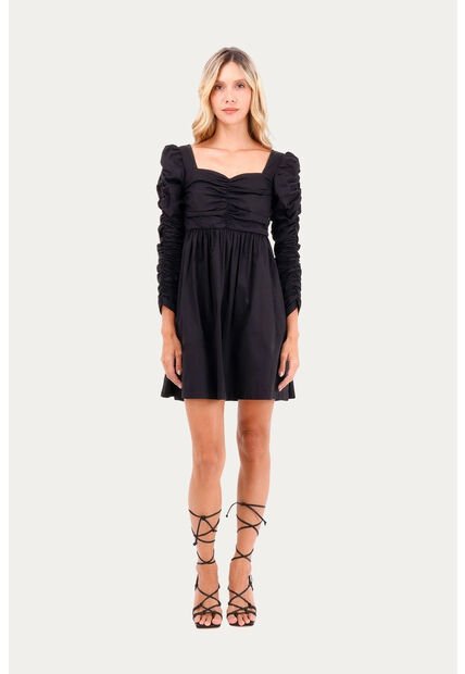 Vestido Corto Ocean Negro Mercedes Campuzano