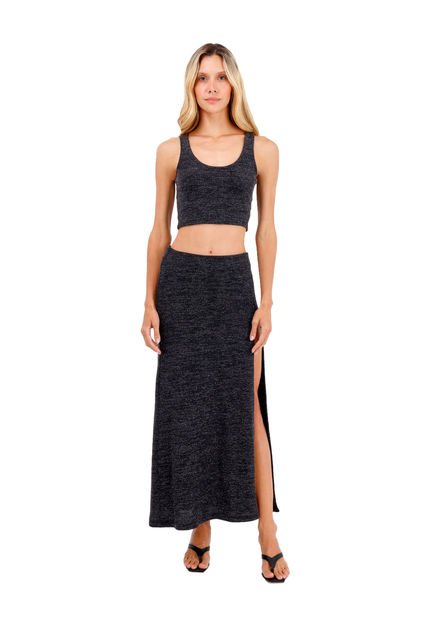 Falda Larga Mistica Negro Mercedes Campuzano