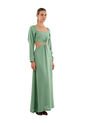 Vestido Largo Aura Verde Oscuro Mercedes Campuzano de Mercedes Campuzano