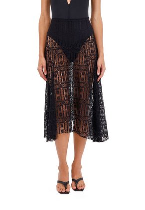 Falda Larga Palomino Negro Mercedes Campuzano