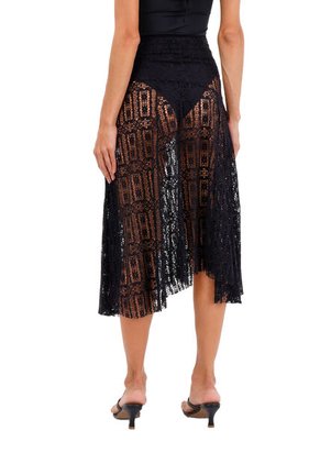 Falda Larga Palomino Negro Mercedes Campuzano