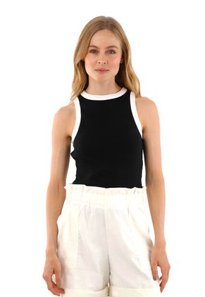 Top Saia Negro Mercedes Campuzano