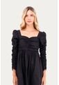 Vestido Corto Ocean Negro Mercedes Campuzano de Mercedes Campuzano