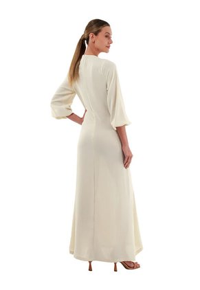 Vestido Largo Angelina Marfil Mercedes Campuzano