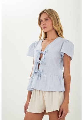 Camisa Sarah Azul Mercedes Campuzano