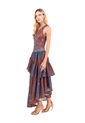 Vestido Largo Fuego Palmeras Terracota Mercedes Campuzano de Mercedes Campuzano