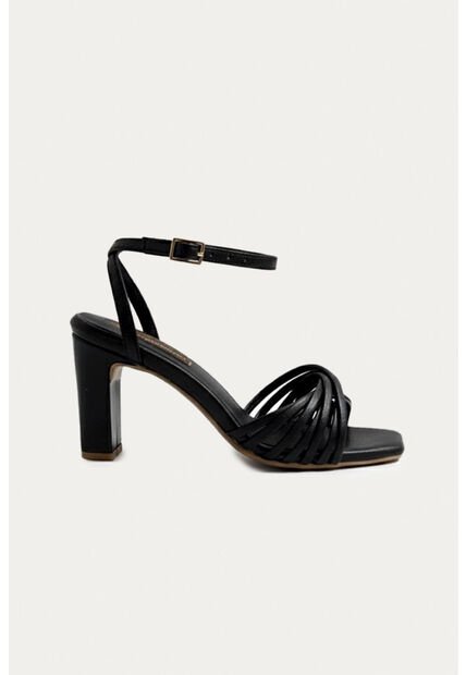 Sandalia Tacon Amber Negro Mercedes Campuzano