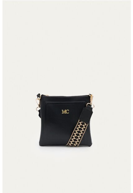 Bandolera Clover Negro Mercedes Campuzano