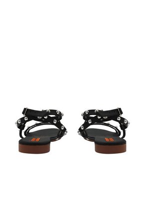 Sandalia Plana Briss Negro Mercedes Campuzano