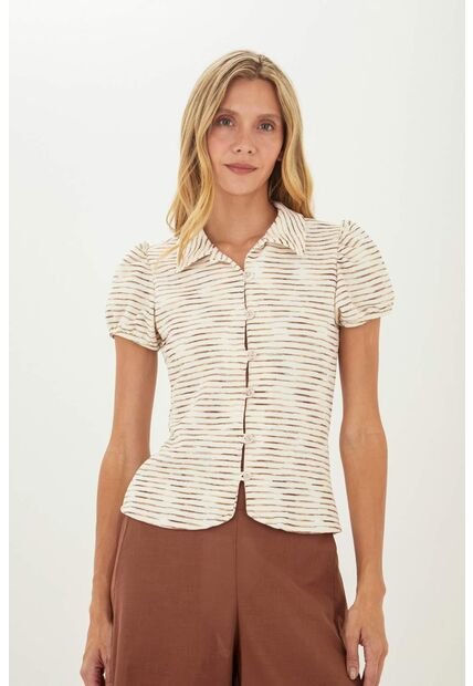 Camisa Elise Beige Mercedes Campuzano