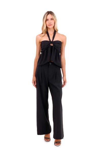 Pantalon Buena Mar Negro Mercedes Campuzano