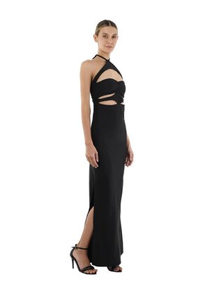 Vestido Largo Amara Negro Mercedes Campuzano