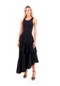 Vestido Largo Fuego Negro Mercedes Campuzano de Mercedes Campuzano