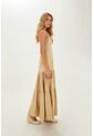 Vestido Largo Luzia Beige Mercedes Campuzano de Mercedes Campuzano