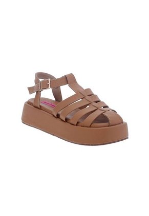 Sandalia Plataforma Chloe Beige Mercedes Campuzano