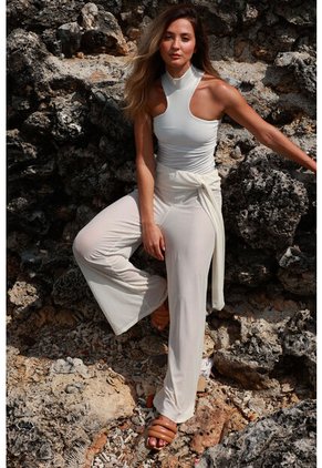 Pantalon Terra Marfil Mercedes Campuzano