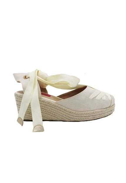 Spadrilla Plataforma Serene Beige Mercedes Campuzano