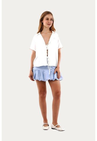 Falda Corta Paloma Azul Mercedes Campuzano Mercedes Campuzano