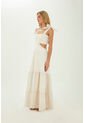 Vestido Largo Muse Beige Mercedes Campuzano de Mercedes Campuzano