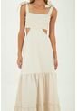 Vestido Largo Muse Beige Mercedes Campuzano de Mercedes Campuzano