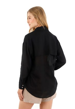 Camisa  Fleur Negro Mercedes Campuzano