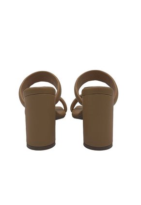 Sandalia Tacón Angelina Beige Mercedes Campuzano