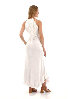 Vestido Largo Aurelia Marfil Mercedes Campuzano