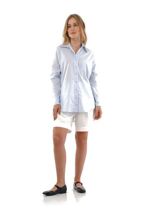 Camisa Boyfriend Haven Azul Claro Mercedes Campuzano