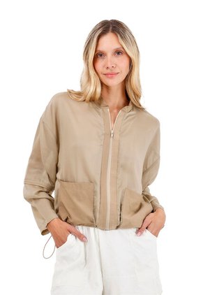 Chaqueta Violette Toupe Mercedes Campuzano