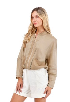 Chaqueta Violette Toupe Mercedes Campuzano