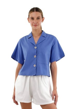 Camisa Charlize Azul Claro Mercedes Campuzano